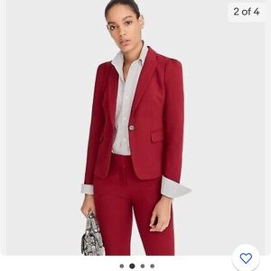 J Crew Womens Puff Sleeve Blazer in Four-Season Stretch